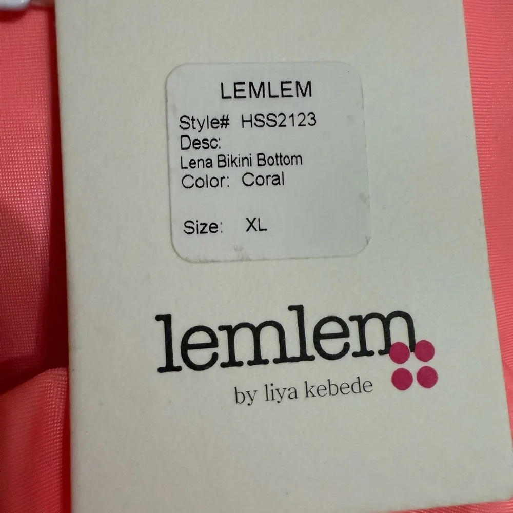 Lemlem Lena Bikini Bottom Coral Sz XL new with‎ tags